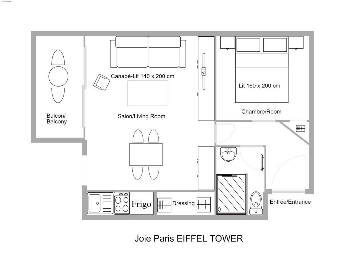 Apartament Joie Paris Tour Eiffel Zewnętrze zdjęcie